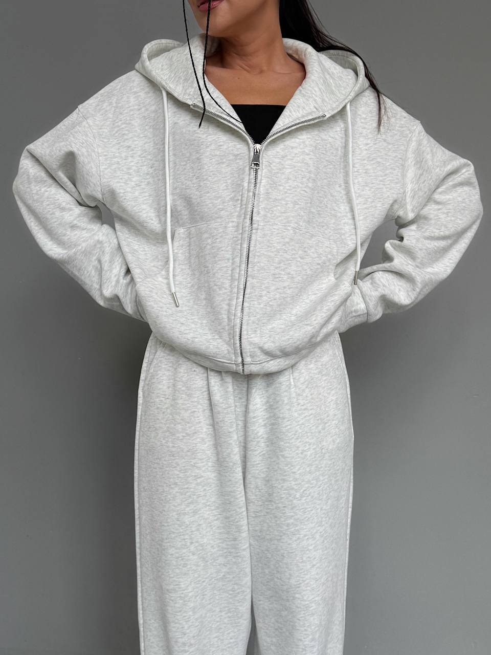 Damen Hoodie Jumpsuit mit Reißverschluss Norvielle