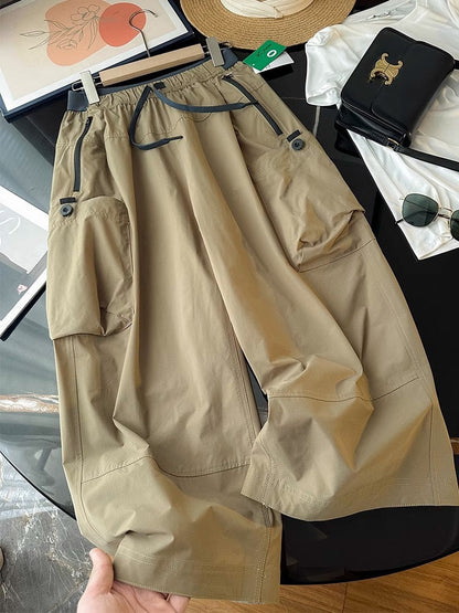 Damen Cargo Shorts Funktionale Baumwolle Beige