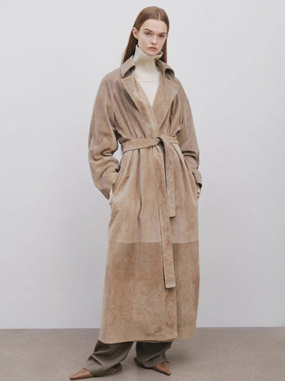 Damen Trenchcoat Wildleder Norvielle Elegant