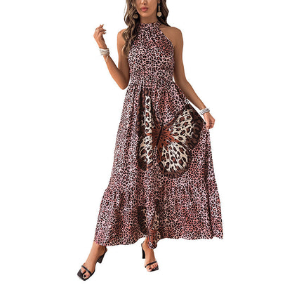 Damen Off-Shoulder Maxikleid Voluminöser Rock Norvielle