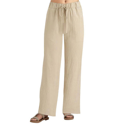 Damen Weite Leinenhose Bequem Norvielle