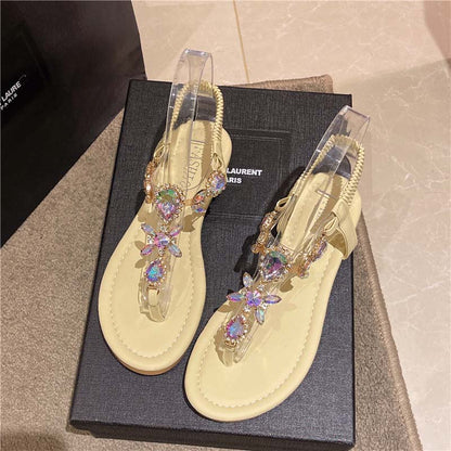Norvielle Damen Strass-Sandalen