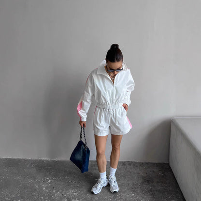 Damen Windbreaker Shorts Anzug Norvielle