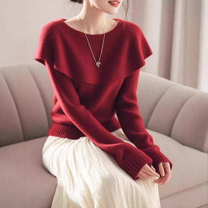 Damen Pullover Lässiger Schalkragen Norvielle - Norvielle