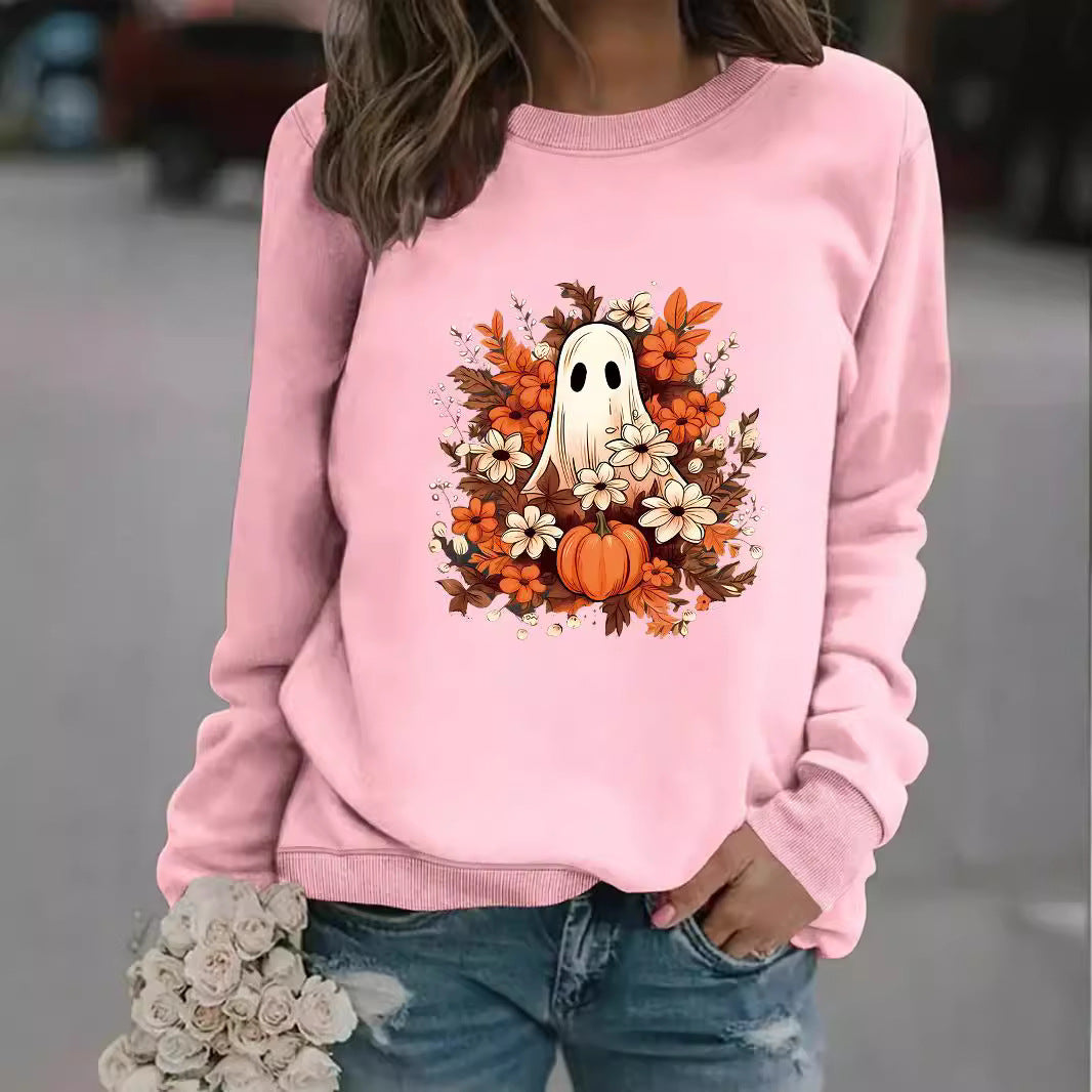 Damen Sweatshirt Herbstmotiv Gruselig Norvielle