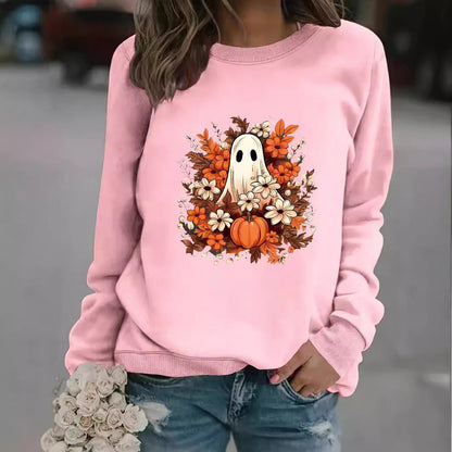 Damen Sweatshirt Herbstmotiv Gruselig Norvielle
