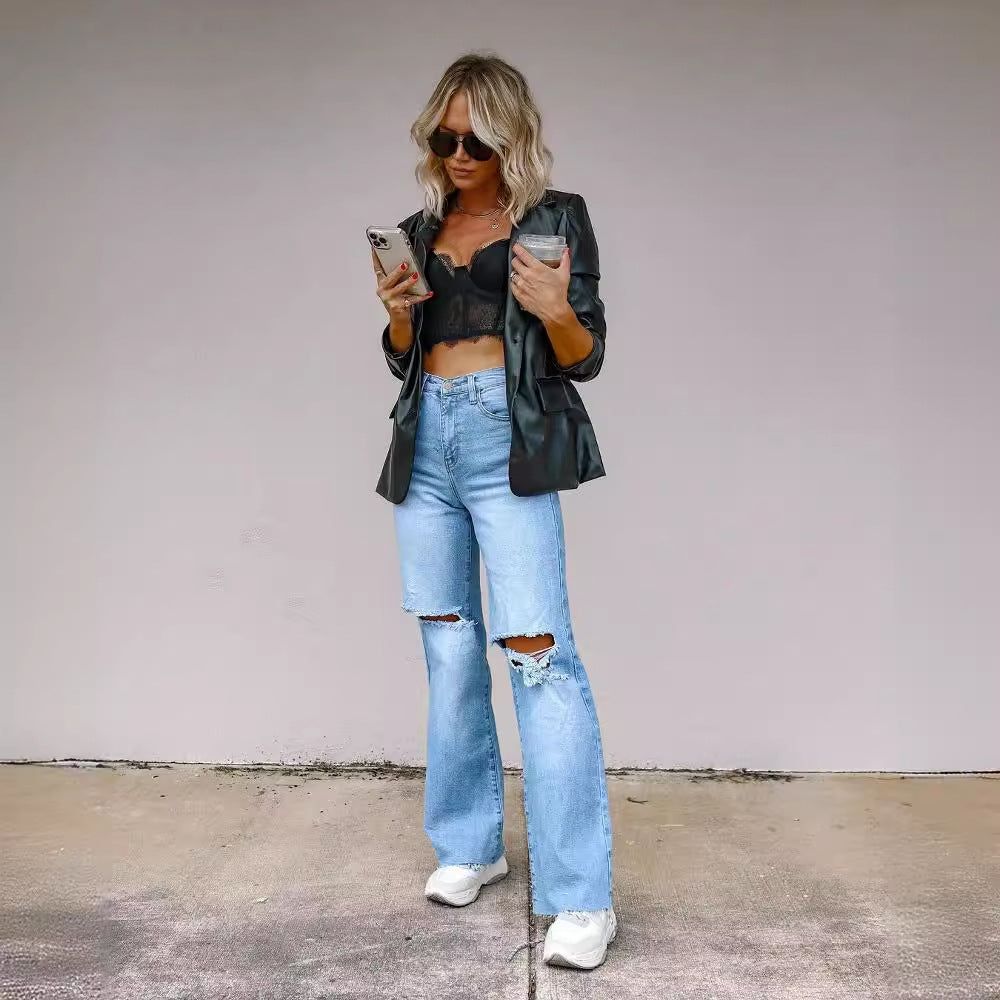 Damen Blazer Lässig Norvielle