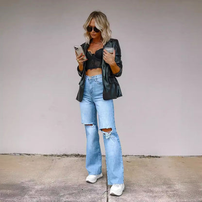 Damen Blazer Lässig Norvielle