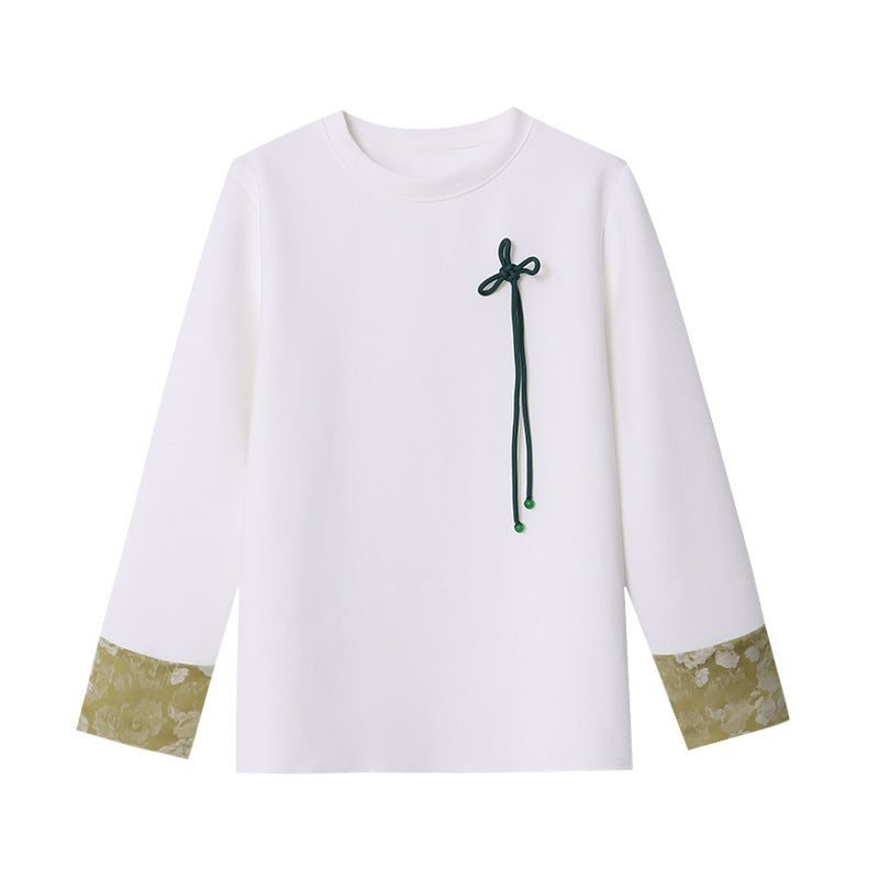 Damen Sweatshirt Floraler Kragen Norvielle