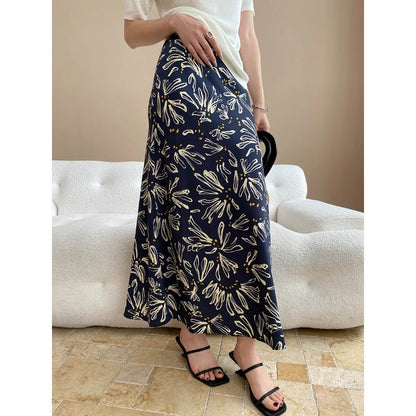 Damen Maxikleid Florales Muster Schwingender Saum Norvielle - Norvielle