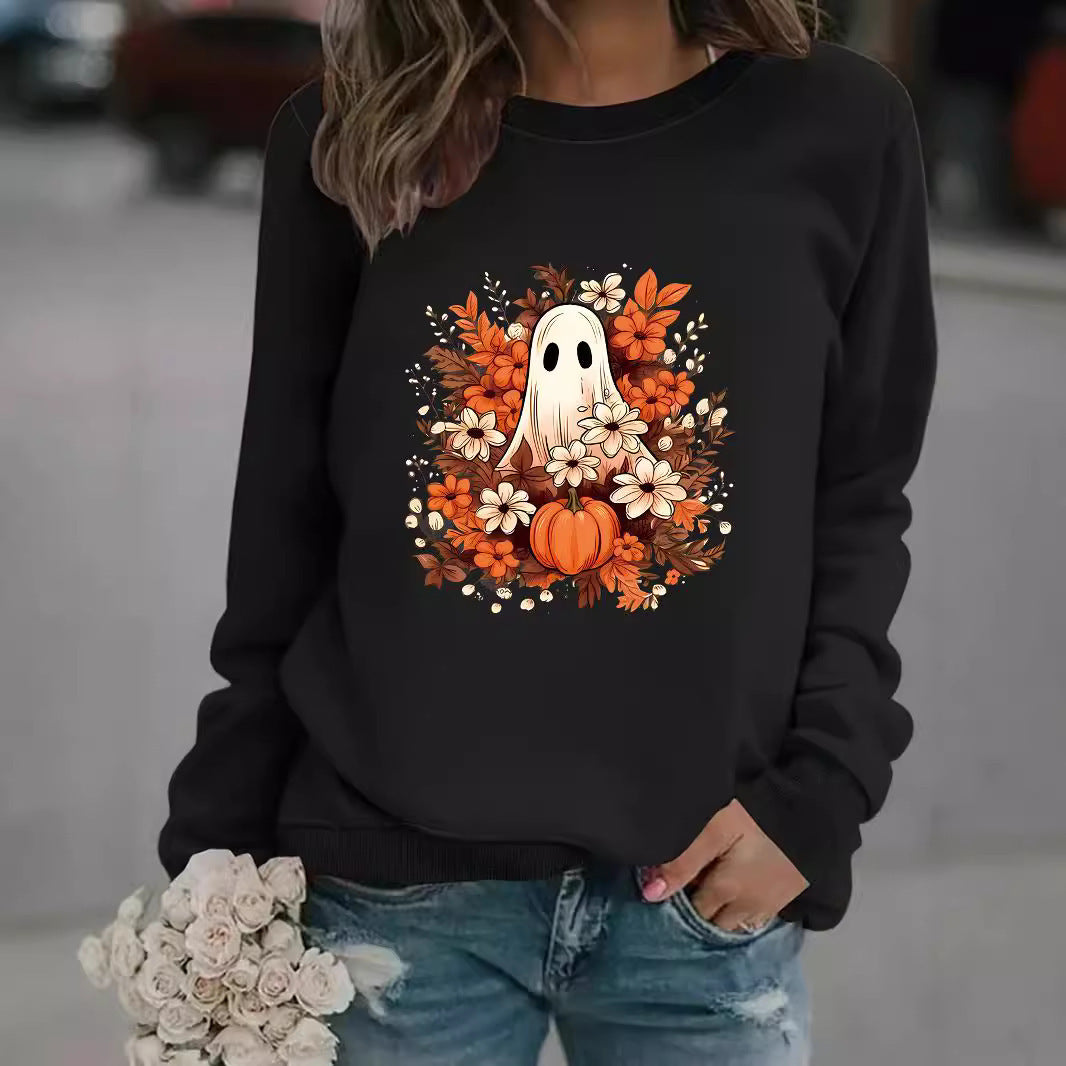 Damen Sweatshirt Herbstmotiv Gruselig Norvielle
