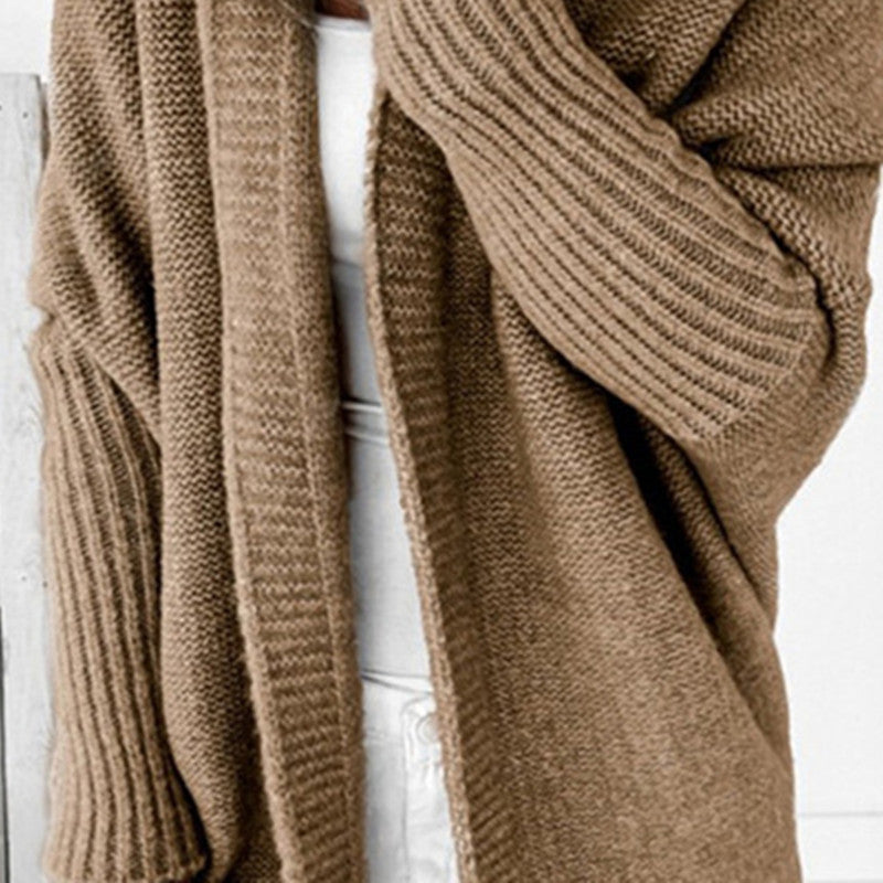 Damen Cardigan mit Kapuze Farbverlauf