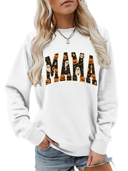 Damen Sweatshirt Halloween-Design Baumwolle Bequem