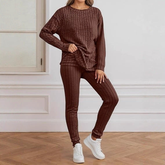 Damen Strickensemble Rippenstruktur Norvielle