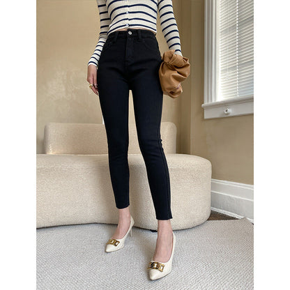 Damen Highwaist Jeans Figurbetont Norvielle