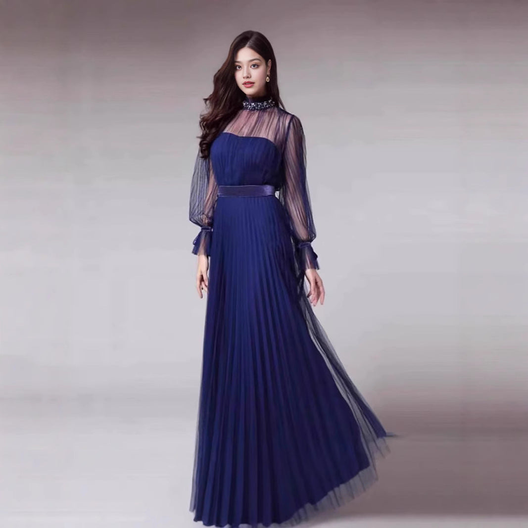 Damen Maxikleid Elegantes Chiffon Rüschen