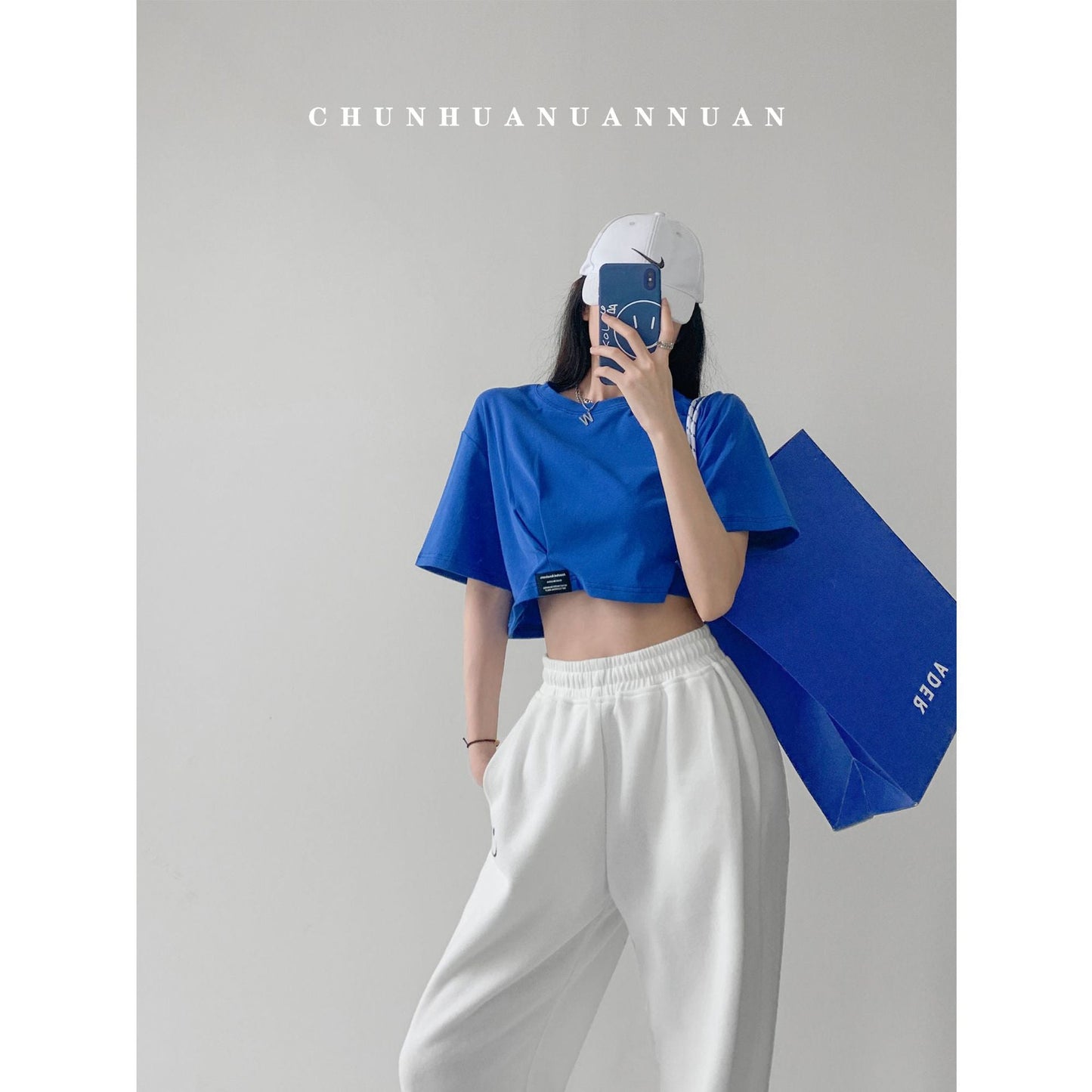 Damen Cropped Oberteil Elastisch Lässiger Schnitt Norvielle