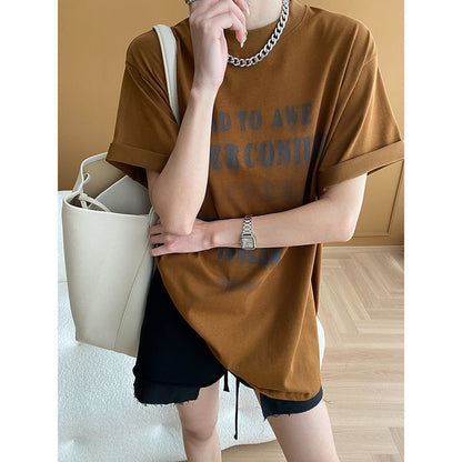 Damen Oversized T-Shirt mit Grafikdruck Lässig