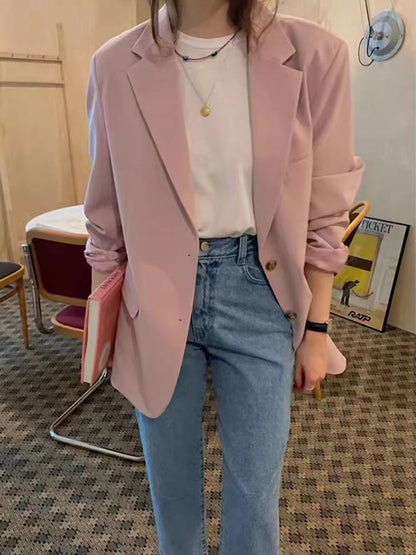 Damen Oversized Blazer Lässiger Schnitt