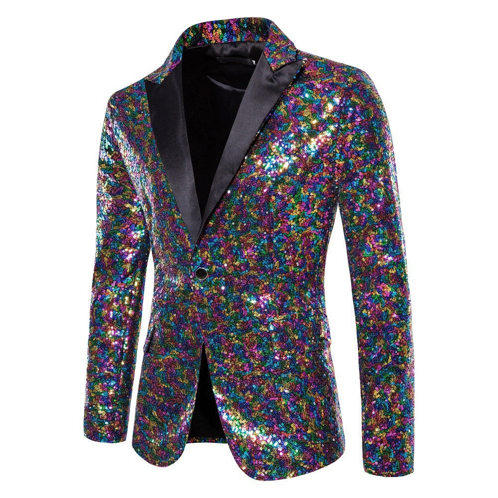 Herren Blazer Pailletten schimmernd Norvielle