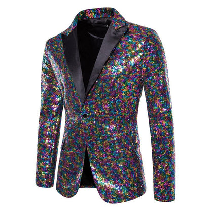 Herren Blazer Pailletten schimmernd Norvielle