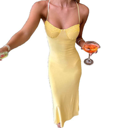 Damen Elegantes Langkleid Raffinierte Drapierungen Norvielle