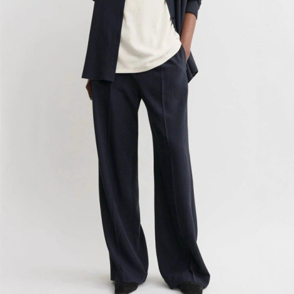 Damen Chiffon-Hose Weit Elastischer Bund Norvielle