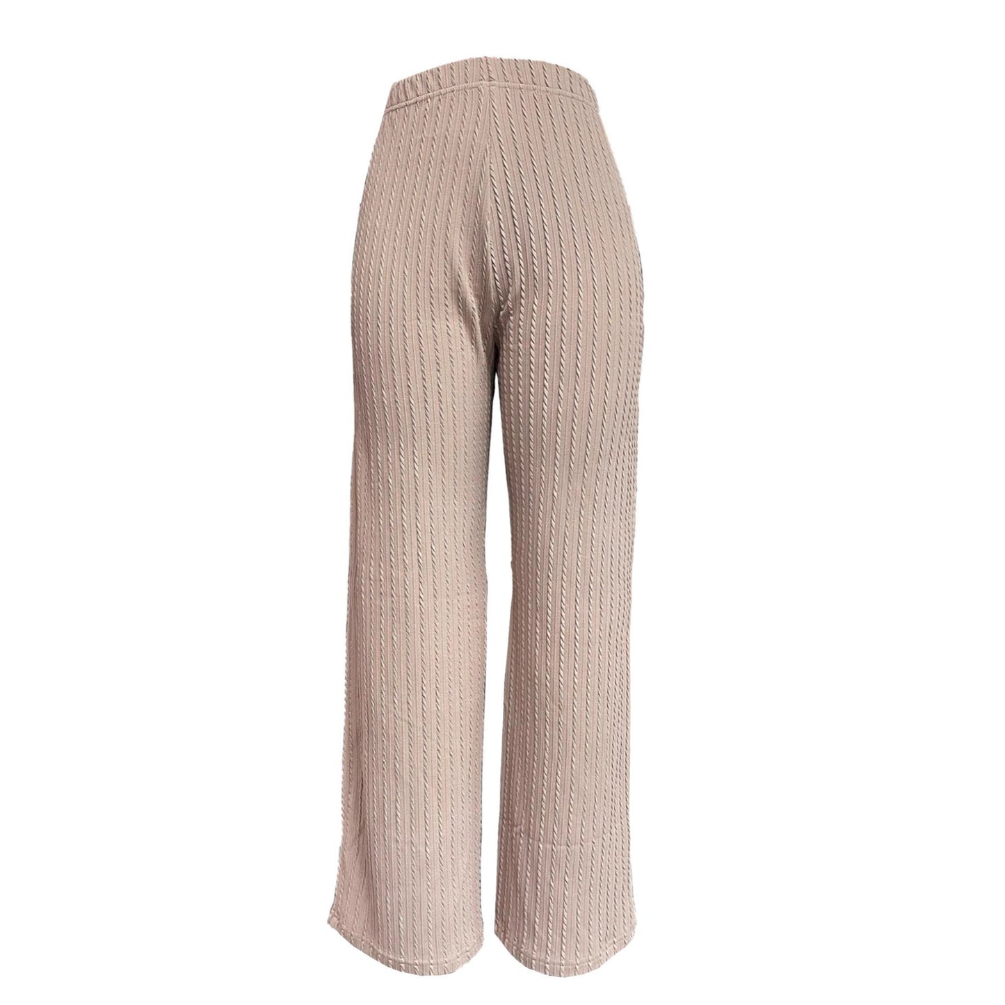 Damen Rippstrick-Hose Hochwerder Bund Seitentaschen Norvielle