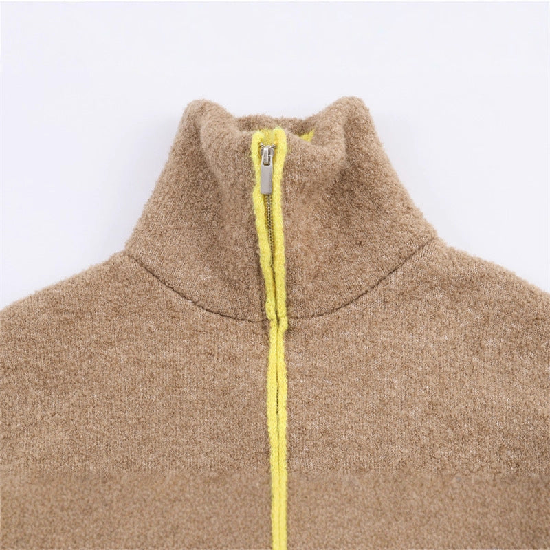 Damen Fleecejacke Oversized mit Kragen und Taschen Norvielle