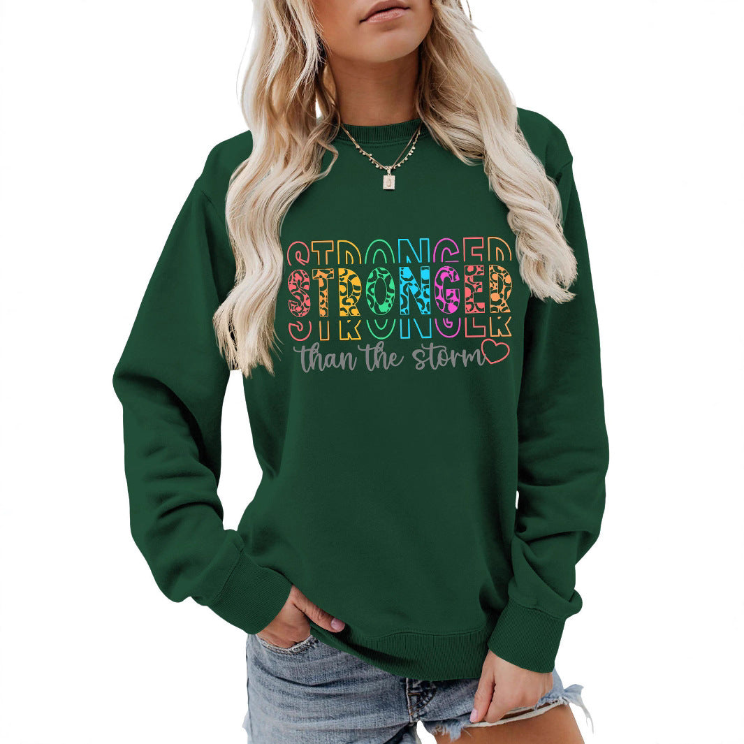 Damen Sweatshirt Lässiger Schnitt Motivierender Schriftzug Norvielle