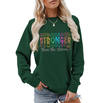 Damen Sweatshirt Lässiger Schnitt Motivierender Schriftzug Norvielle