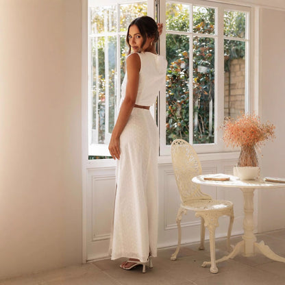 Damen Maxikleid mit Schlitzdetails Wickeldesign