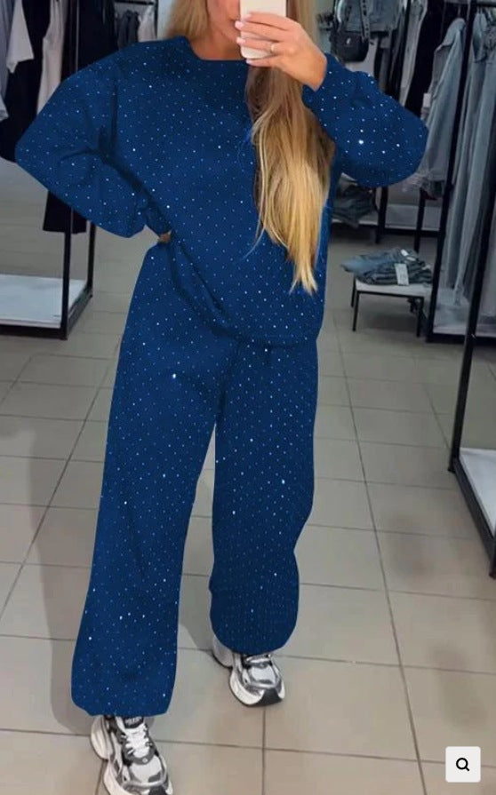 Damen Lounge-Set Glitzernd Weit Norvielle