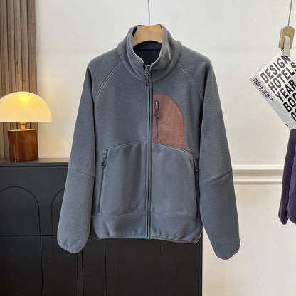 Damen Fleecejacke Hochschließend Praktische Taschen Norvielle