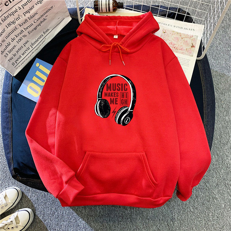 Damen Kapuzenpullover Musik-Design