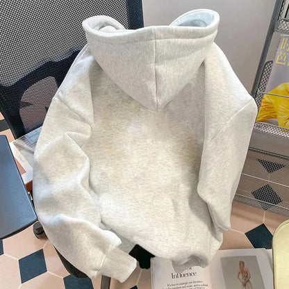 Damen Kapuzenpullover Großer Schriftzug Norvielle