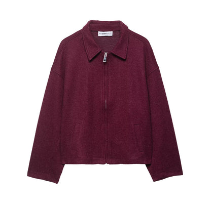 Damen Wolljacke Lässig Norvielle