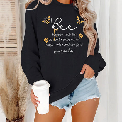Damen Sweatshirt Bienenmotiv Positiv