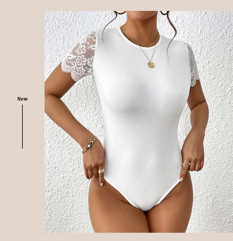 Damen Body Spitzenüberzug Figurbetonter Silhouette