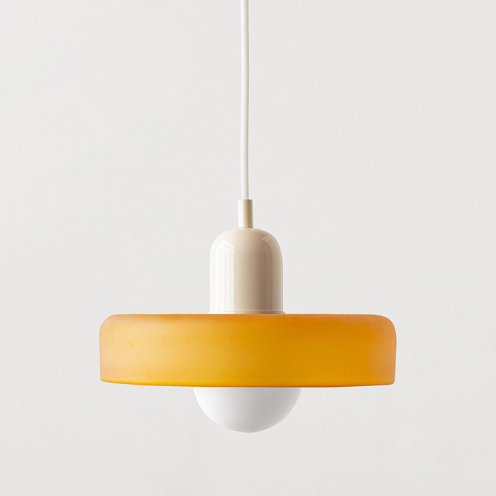 Bauhaus Pendelleuchte Farbiges Glas
