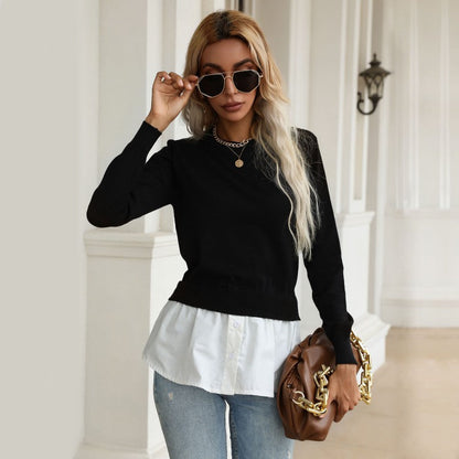 Damen Strickpullover mit Bluse Norvielle