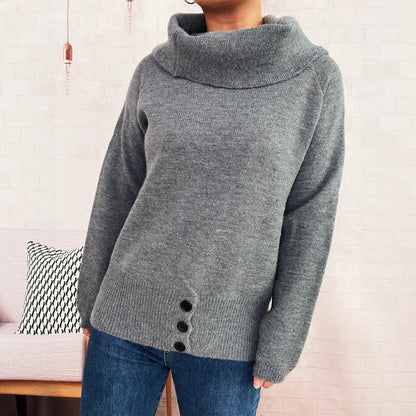 Damen Strickpullover Hochschließend Norvielle