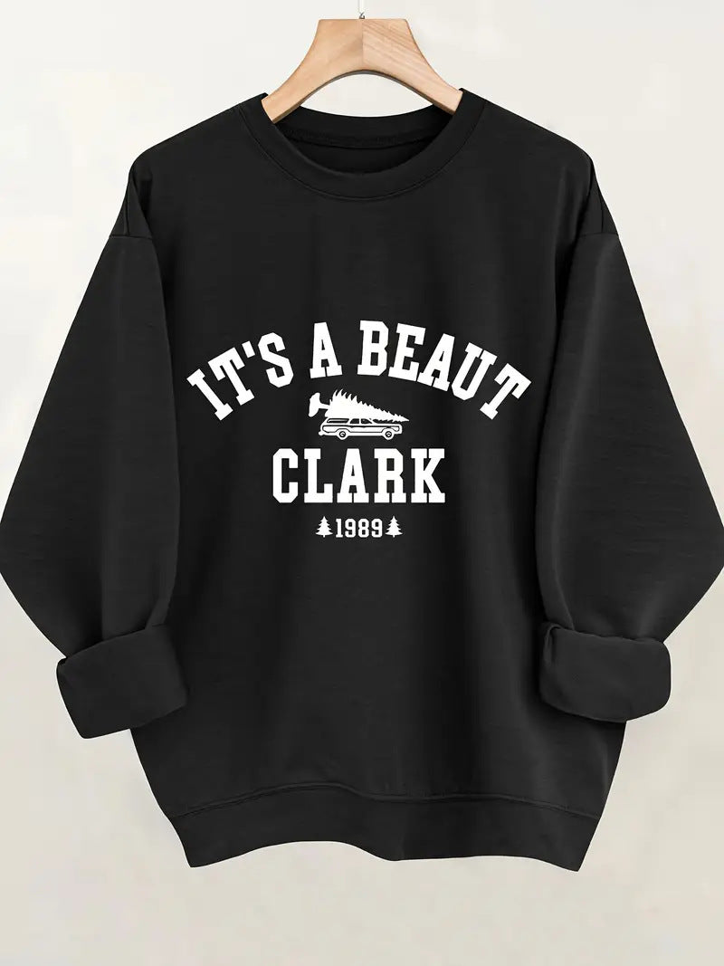 Damen Sweatshirt Lässiger Schriftzug Bequemer Schnitt Norvielle