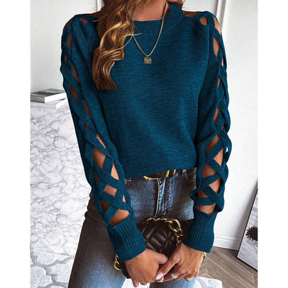 Damen Strickpullover Offene Ärmel Norvielle - Norvielle