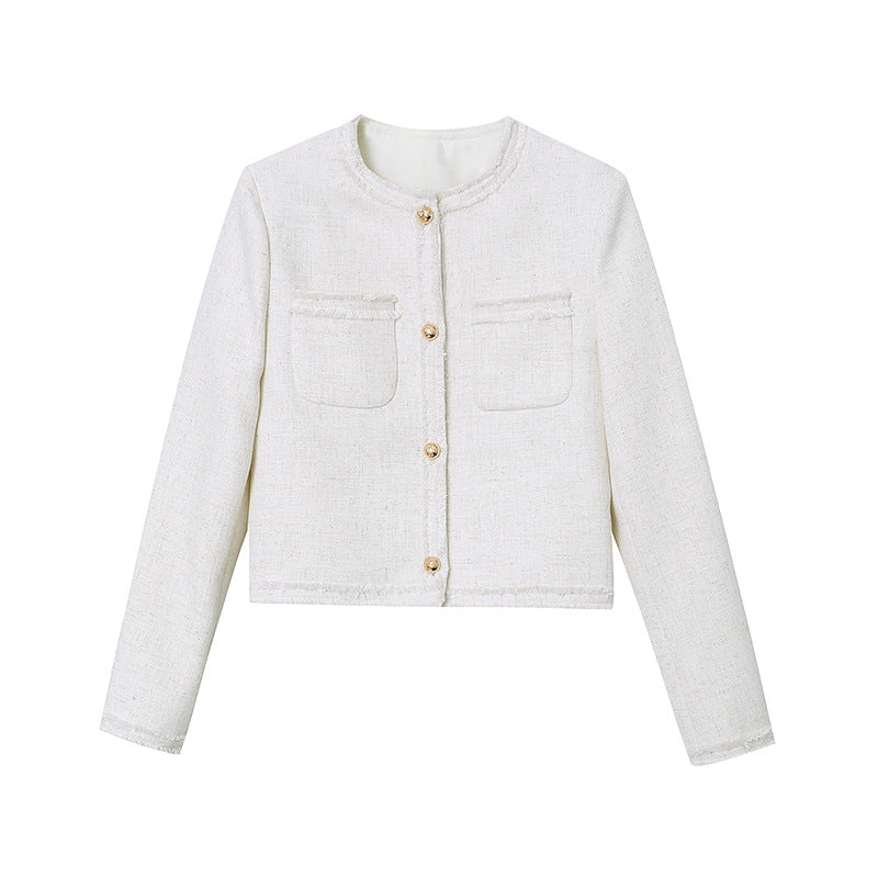Damen Bouclé-Jacke Elegantes Design Norvielle