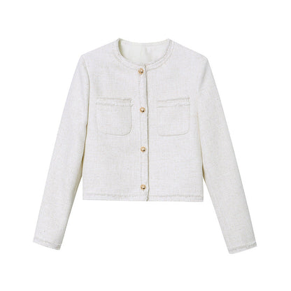 Damen Bouclé-Jacke Elegantes Design Norvielle