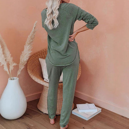 Damen Lounge-Set Oversized-Pullover und Hose Bequem Norvielle