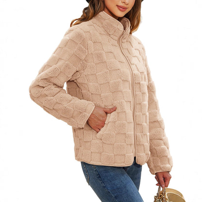 Damen Fleecejacke Strukturiert Seitentaschen Norvielle
