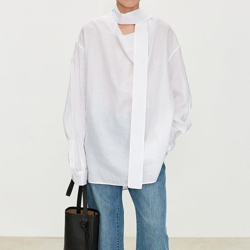 Damen Schulterfreie Bluse Raffinierter Kragen Norvielle