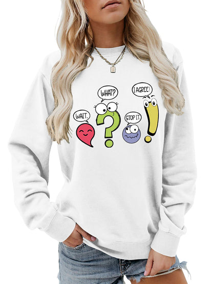 Damen Pullover Lässig Humorvolles Motiv Norvielle
